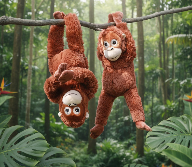 LookieMonkey - Orangutan Plush Toy, 66 cm